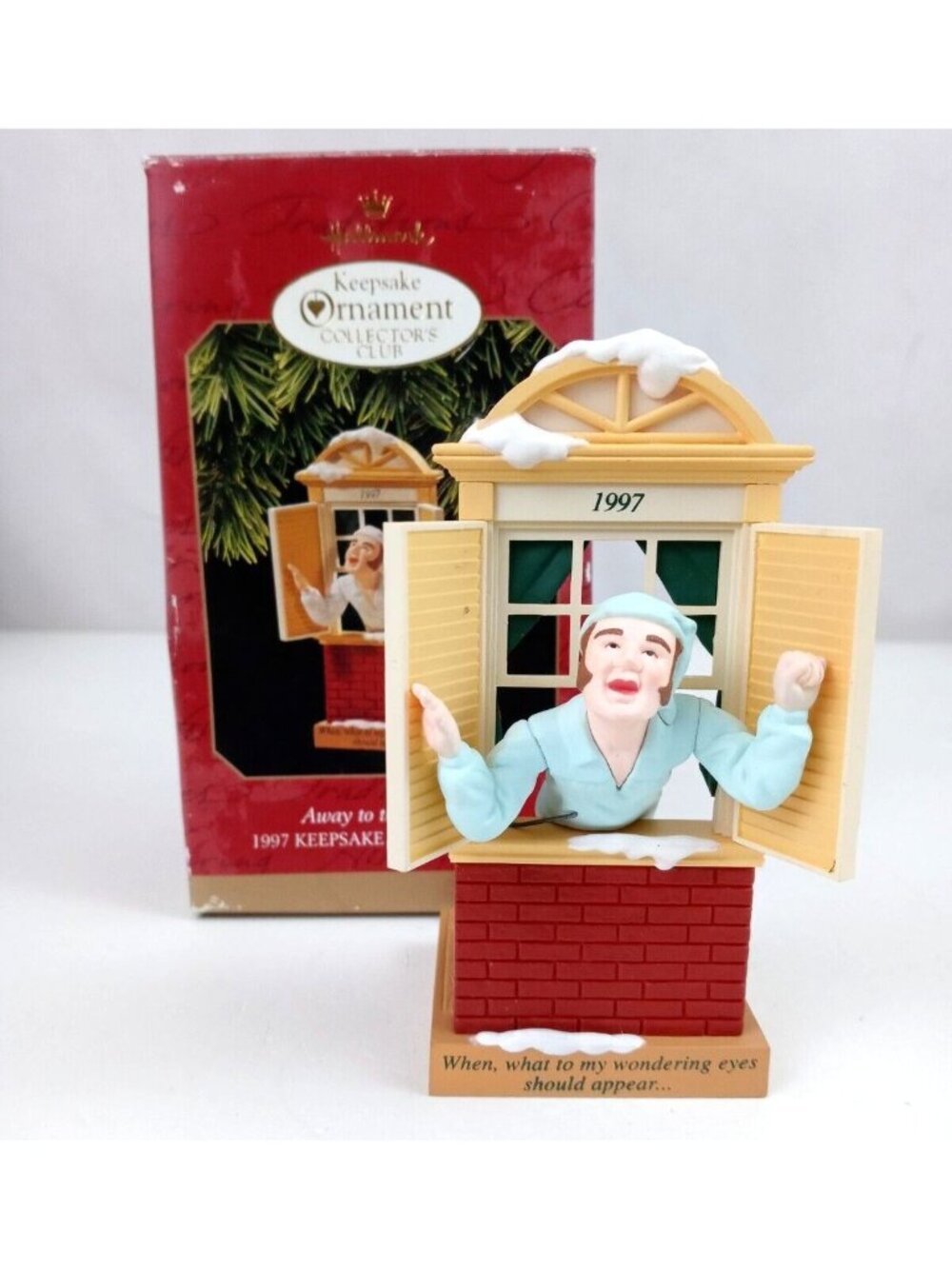 Vintage 1997 Hallmark Keepsake Ornament Collector's Club Away To The Window